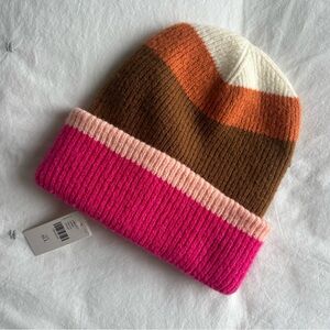 NWT Anthropologie Reversible Striped Beanie